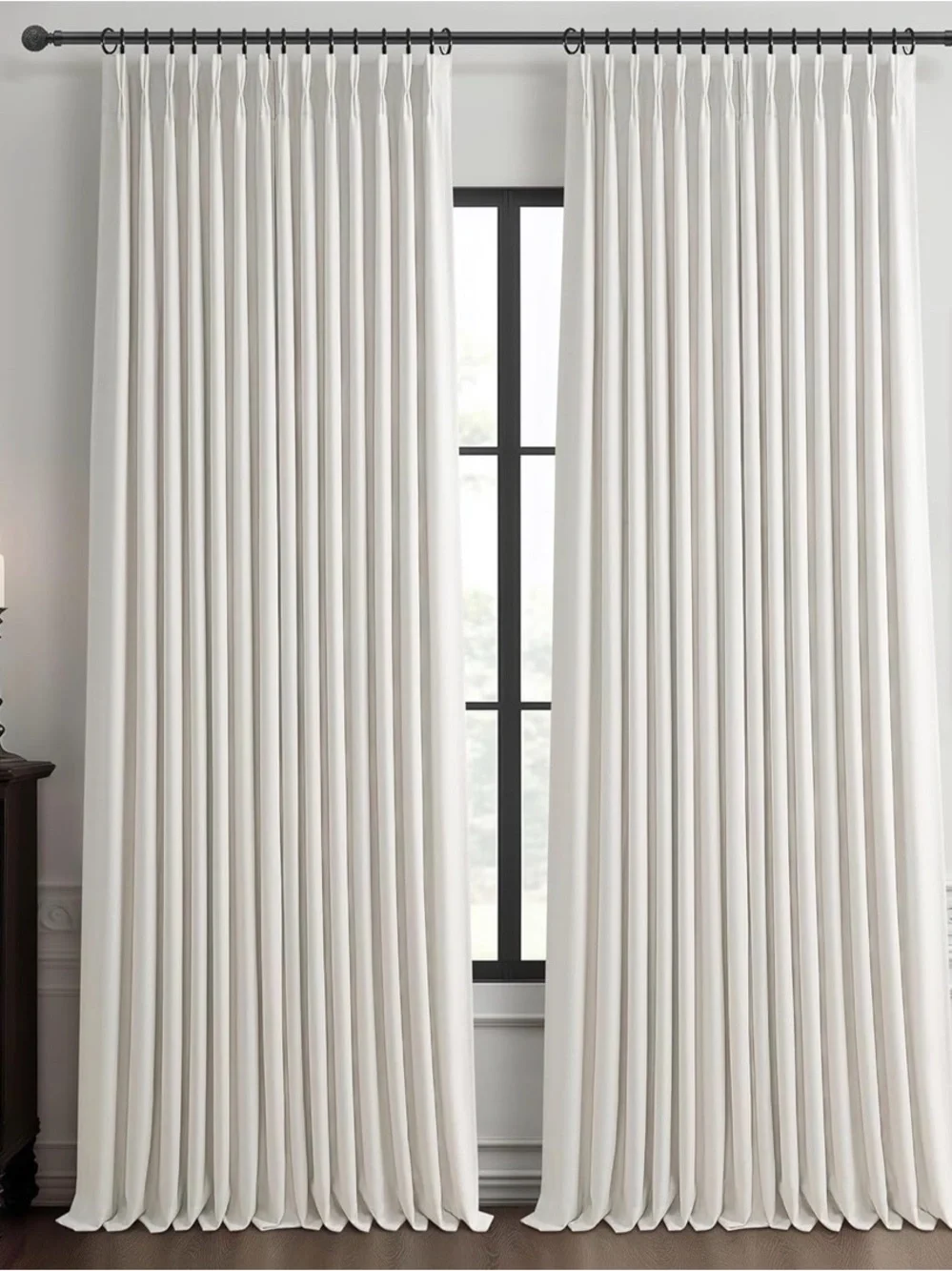 Classic Ivory Room-Darkening Drapery Panels - Set of 2 40” by 60” Black Out